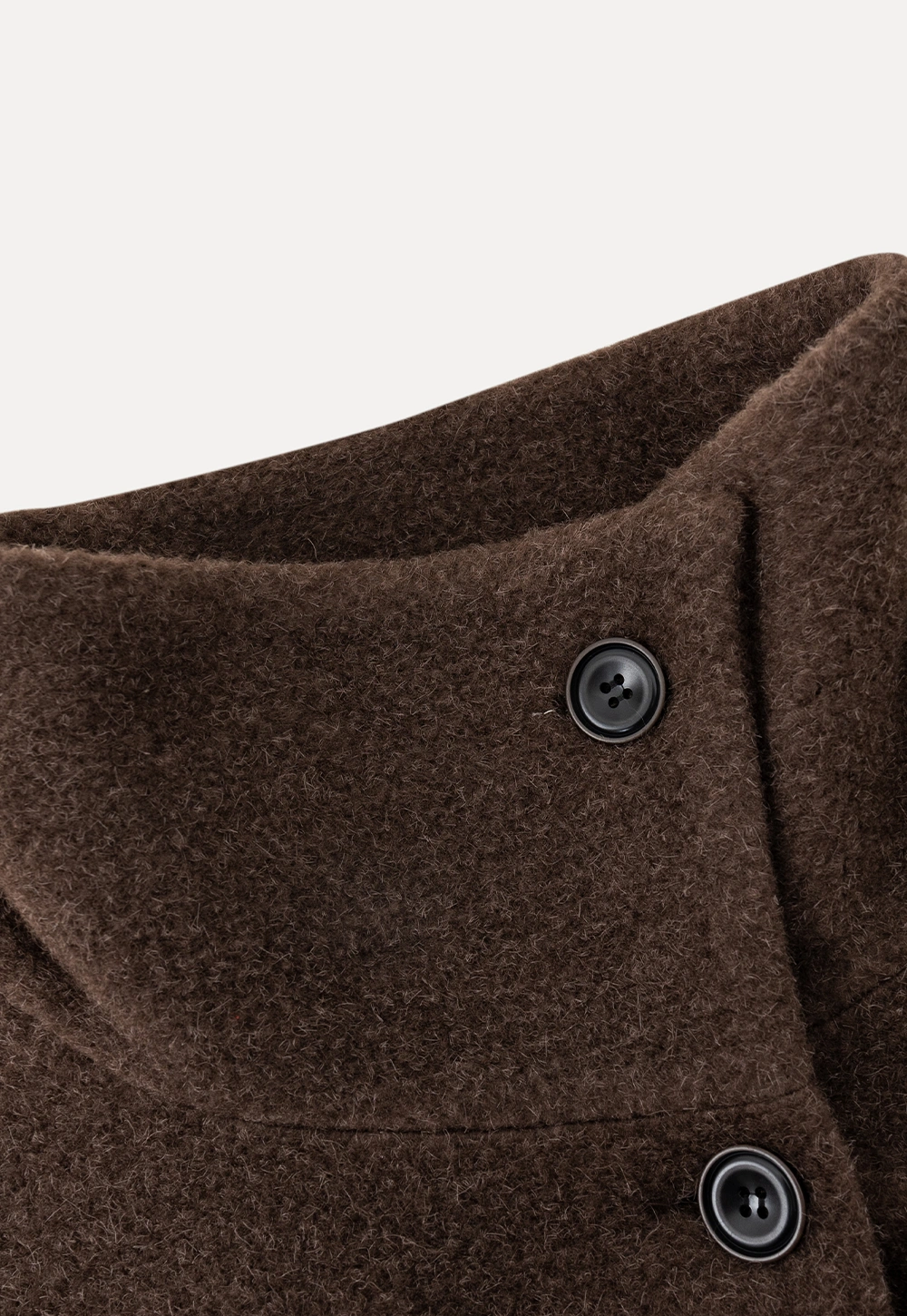 Winter Woolen Coat with Belt and Button Fastening