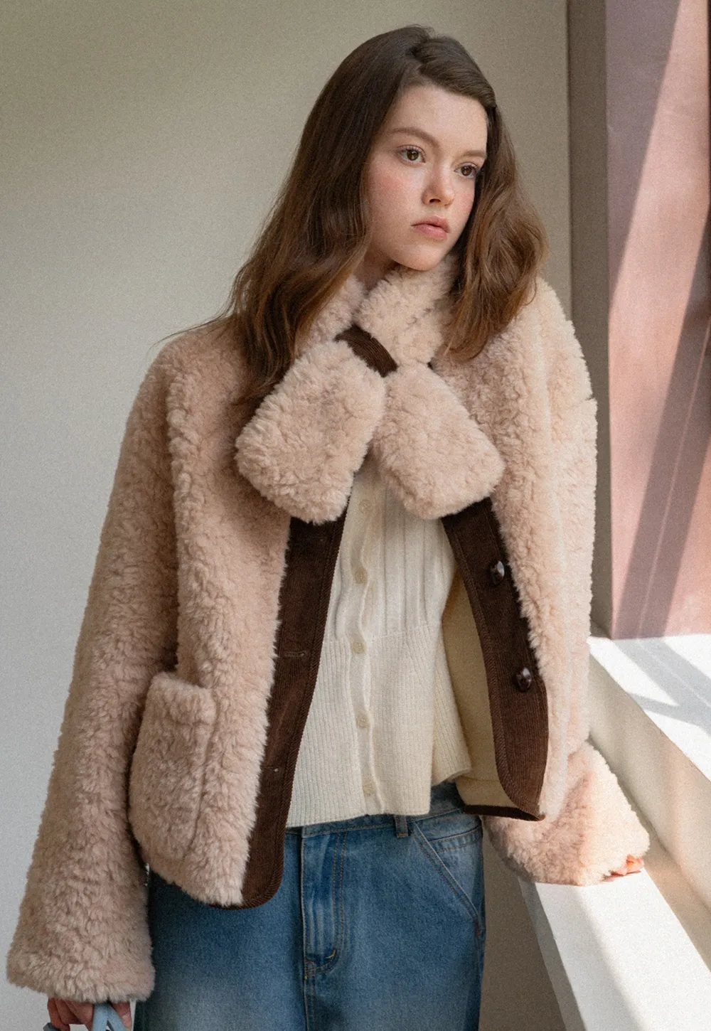 Comfortable Plush Coat with Stylish Collar and Buttons