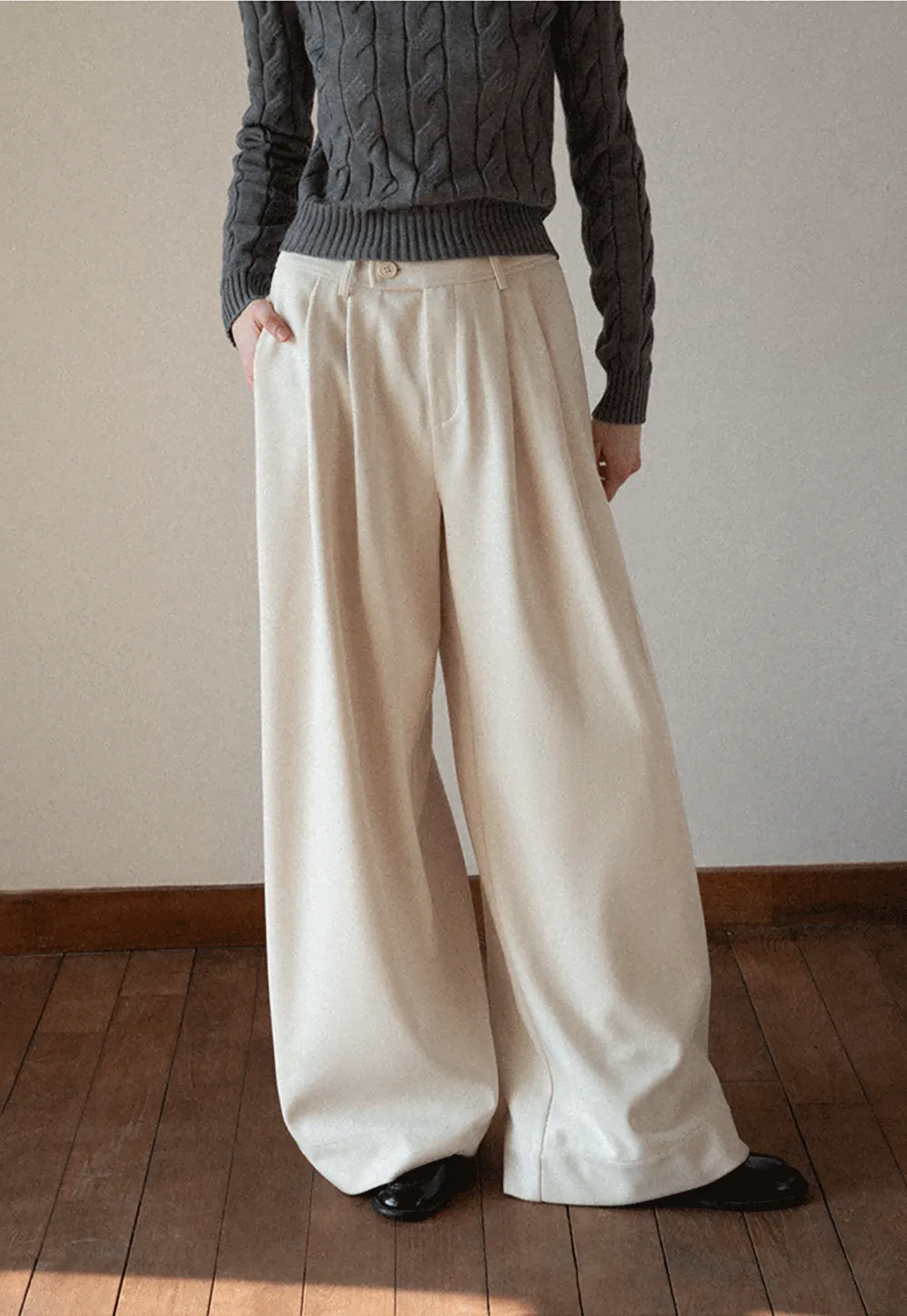 Elegant Wide Leg Trousers High Waist Design for Women