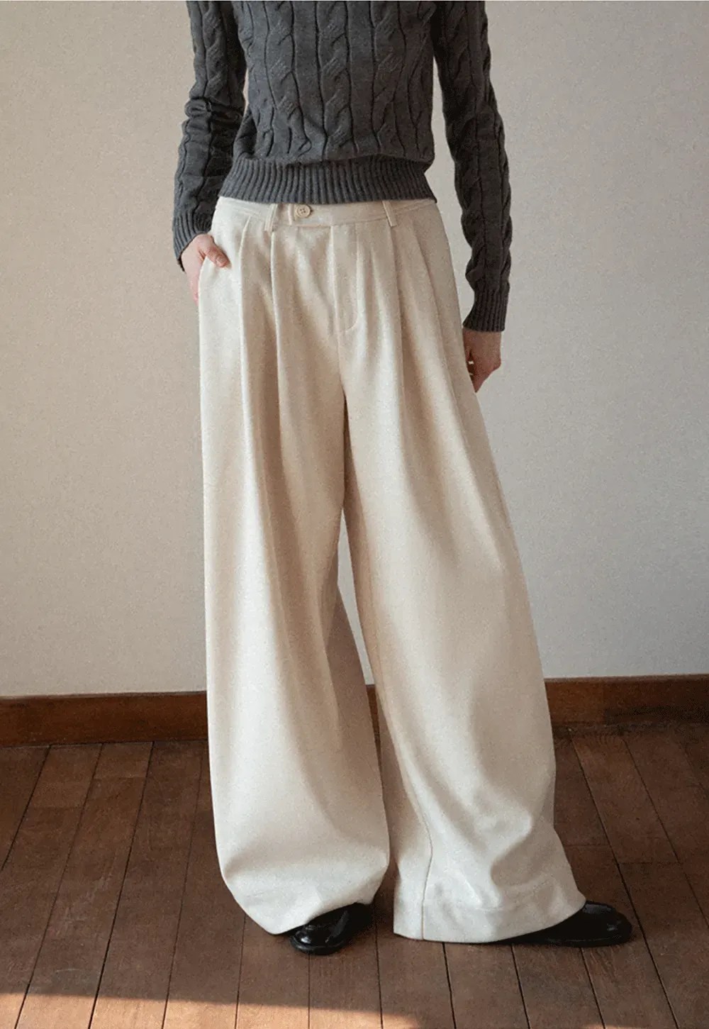 Elegant Wide Leg Trousers High Waist Design for Women