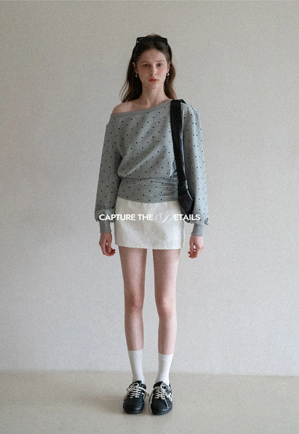 A-line mini skirt with clean lines and simple design