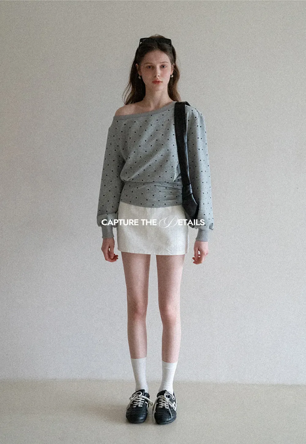 A-line mini skirt with clean lines and simple design