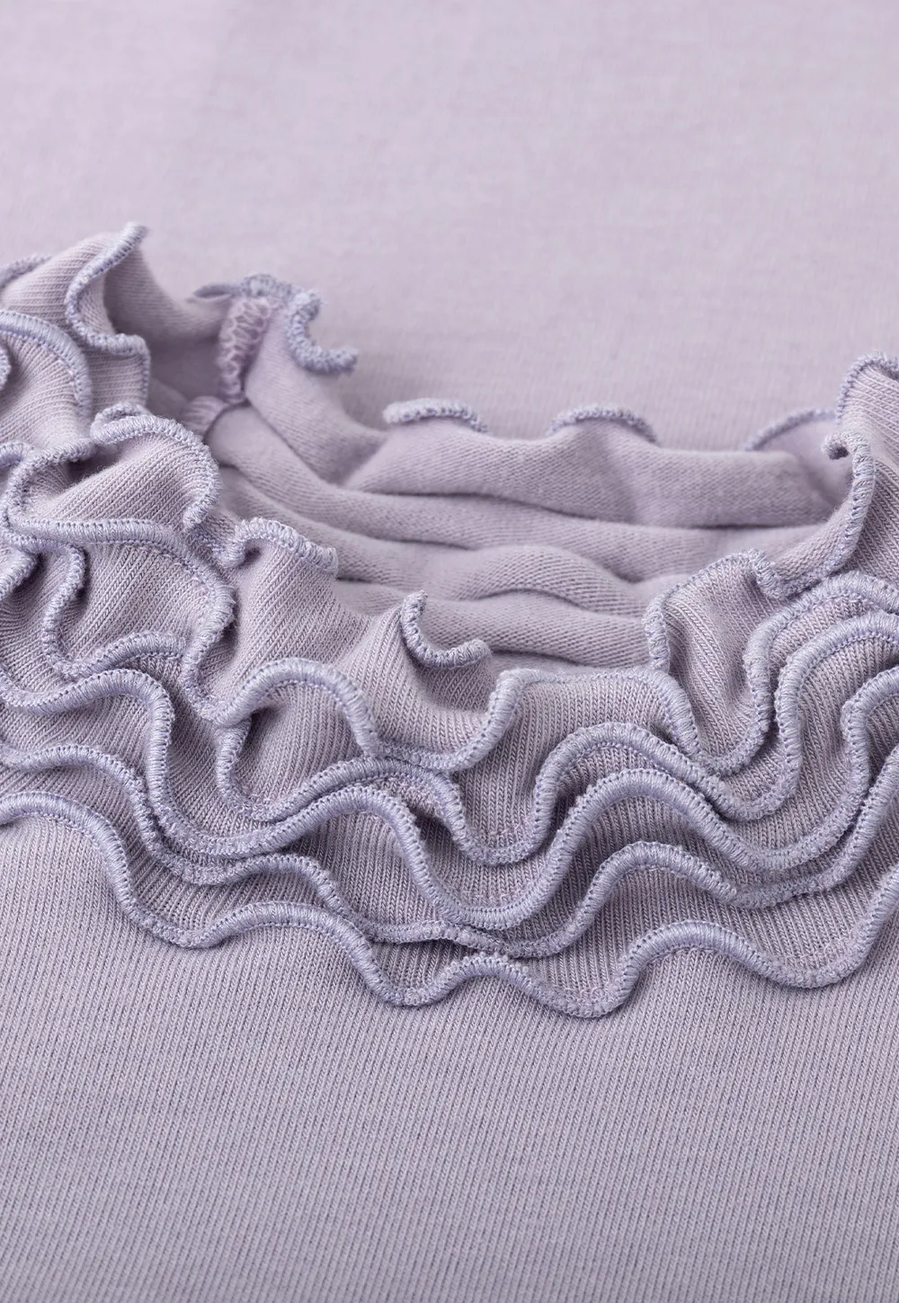 Elegant High Neck Long Sleeve Top with Ruffle Detail