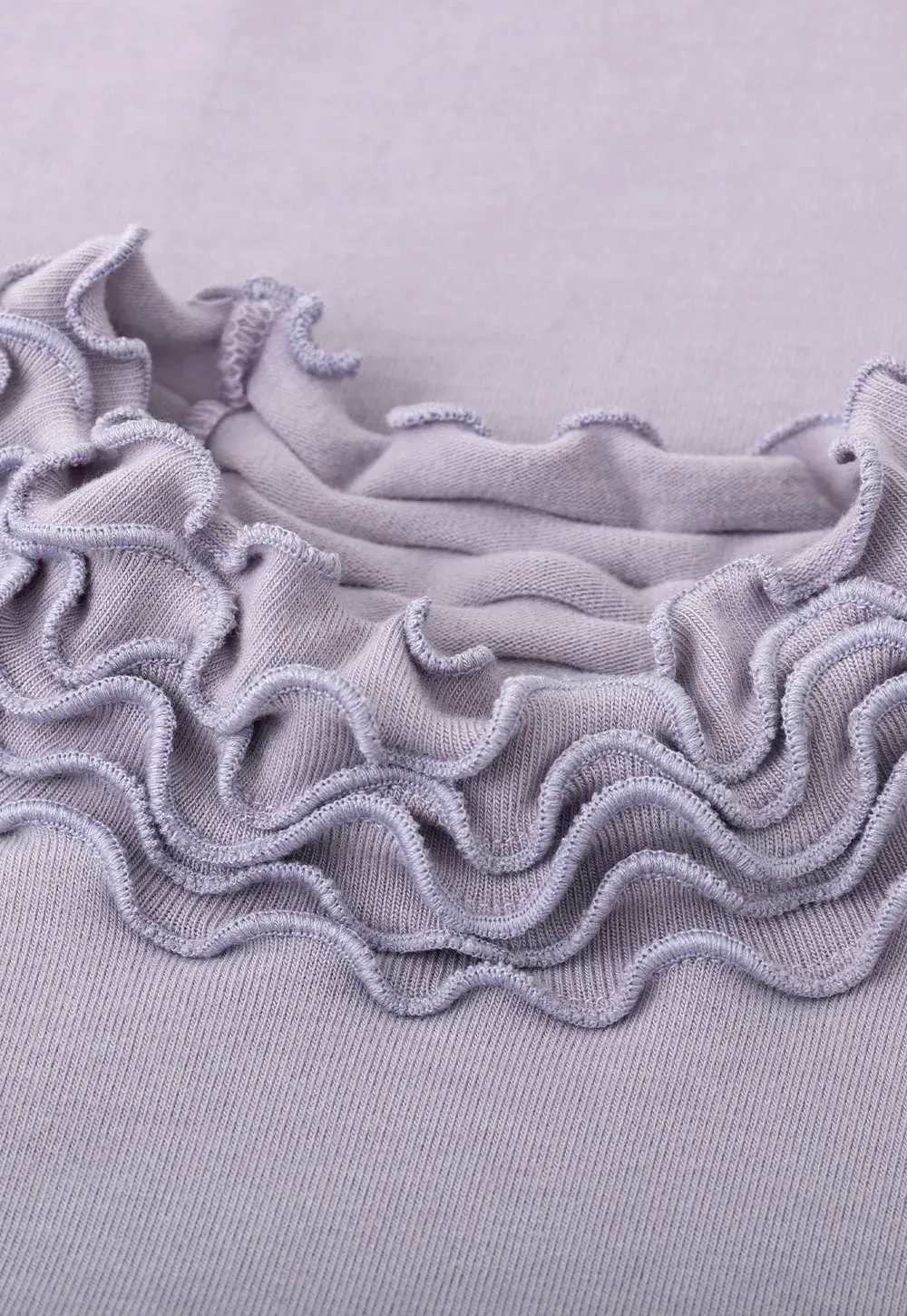 Elegant High Neck Long Sleeve Top with Ruffle Detail