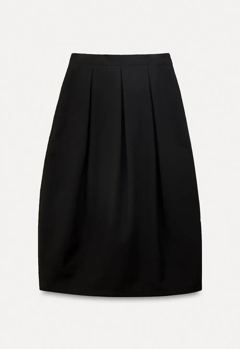 Elegant Pleated Midi Skirt with Flared Design