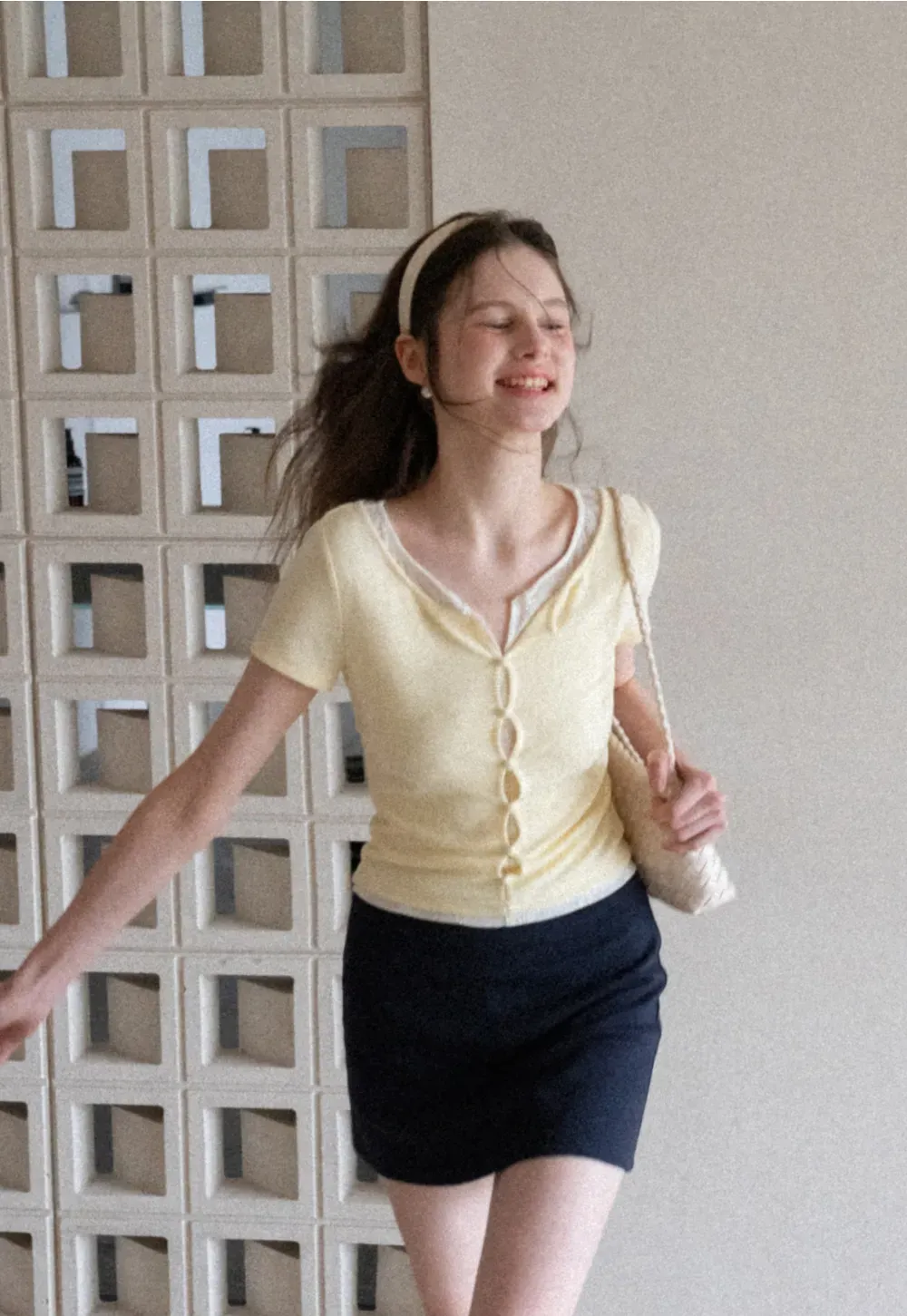 Short Sleeve T Shirt with Lace Trim