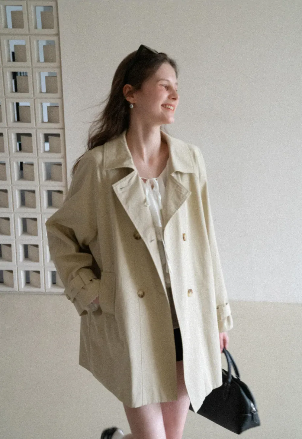 Elegant Double Breasted Short Jacket