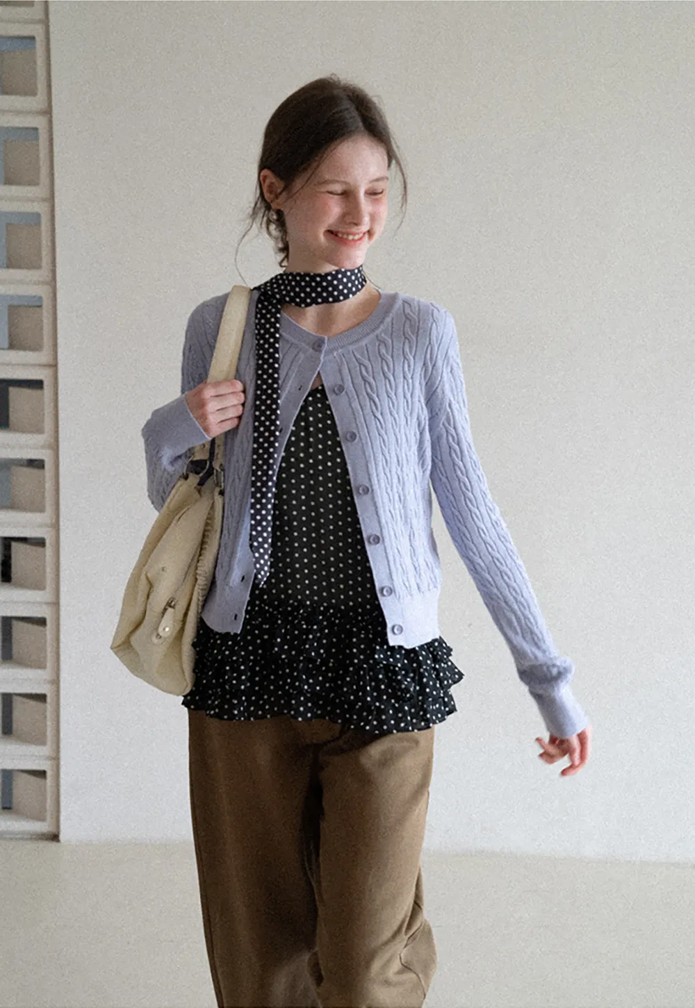 Cable Knit Long Sleeve Sweater Top