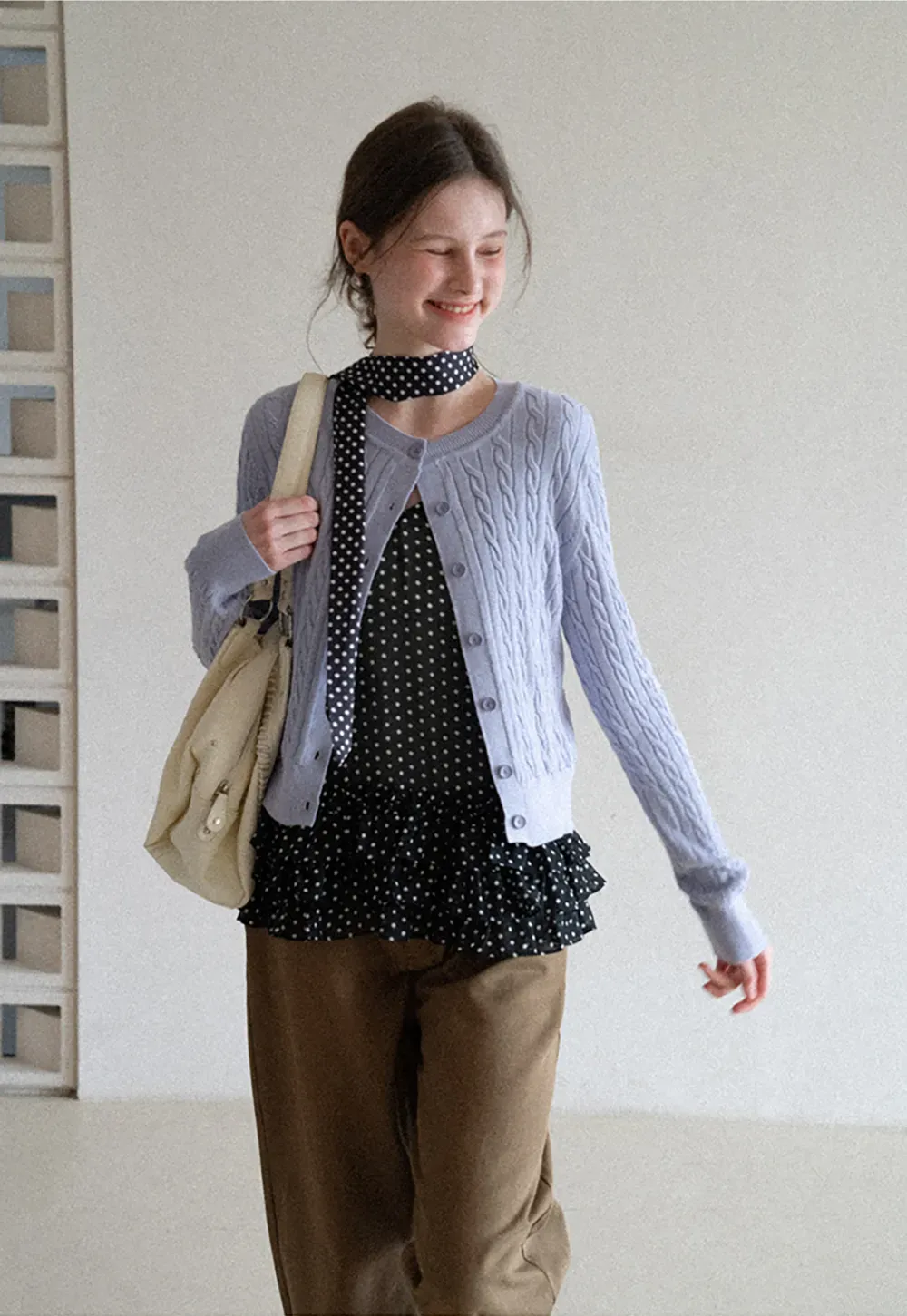 Cable Knit Long Sleeve Sweater Top