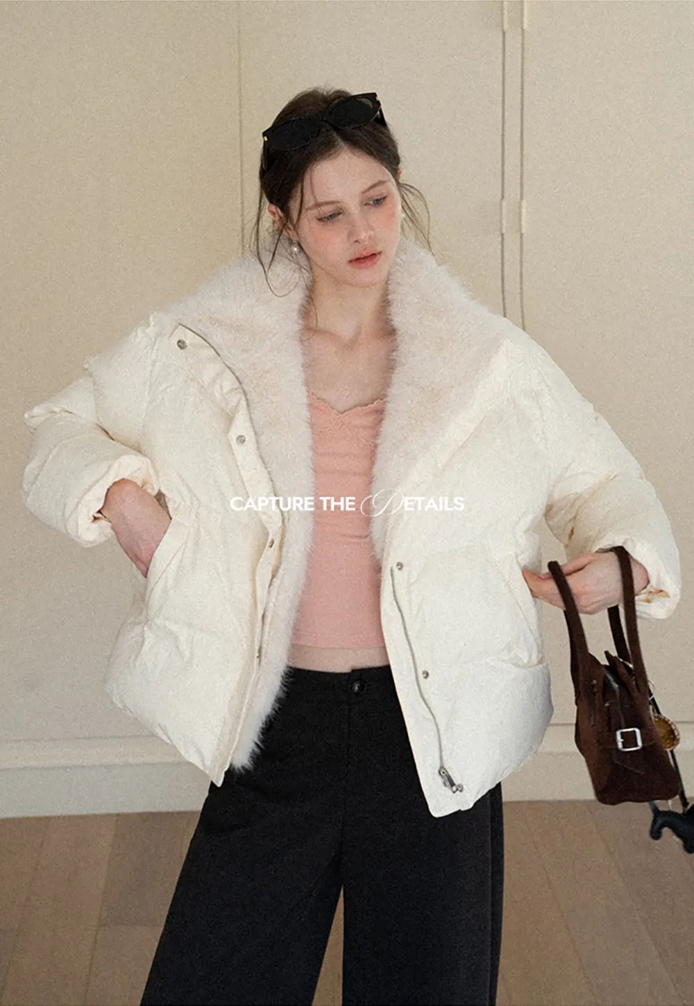 Fur Collar Puffy Short Jacket