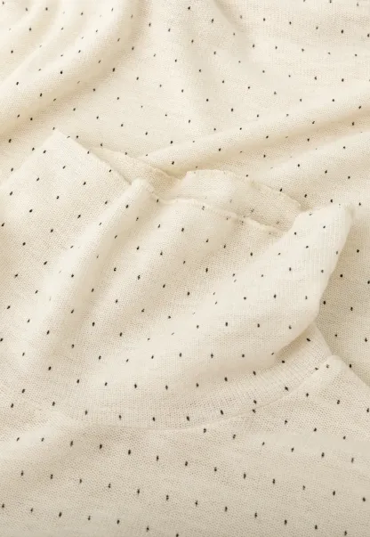 floral dot long sleeve top with ruffle hem