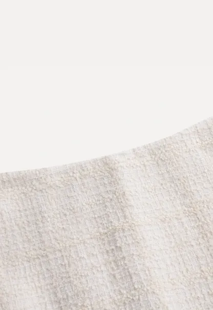 Women Elegant Tweed Skirt Suit Set with Crop Jacket