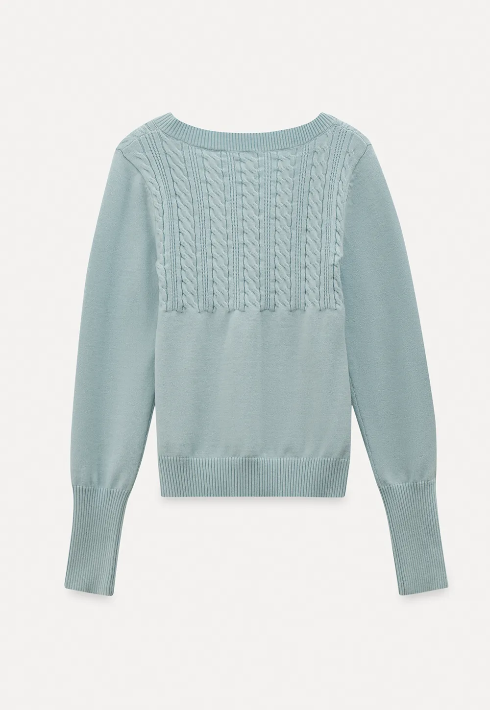 V Neck Long Sleeve Knit Sweater