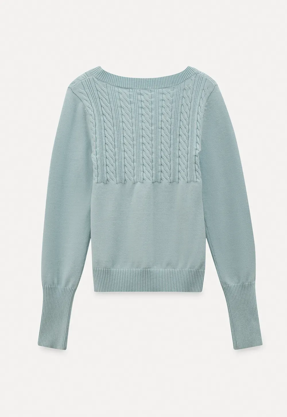 V Neck Long Sleeve Knit Sweater