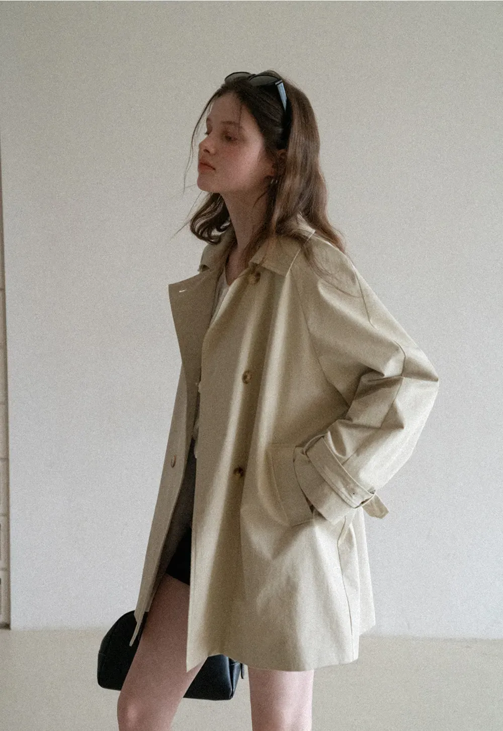 Elegant Double Breasted Short Jacket