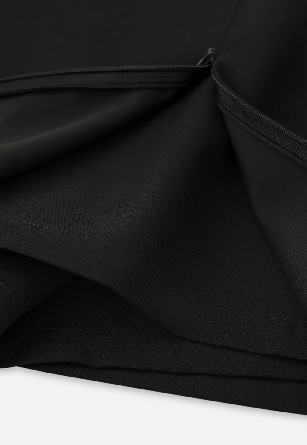 Plaid Skirt with Front Slit