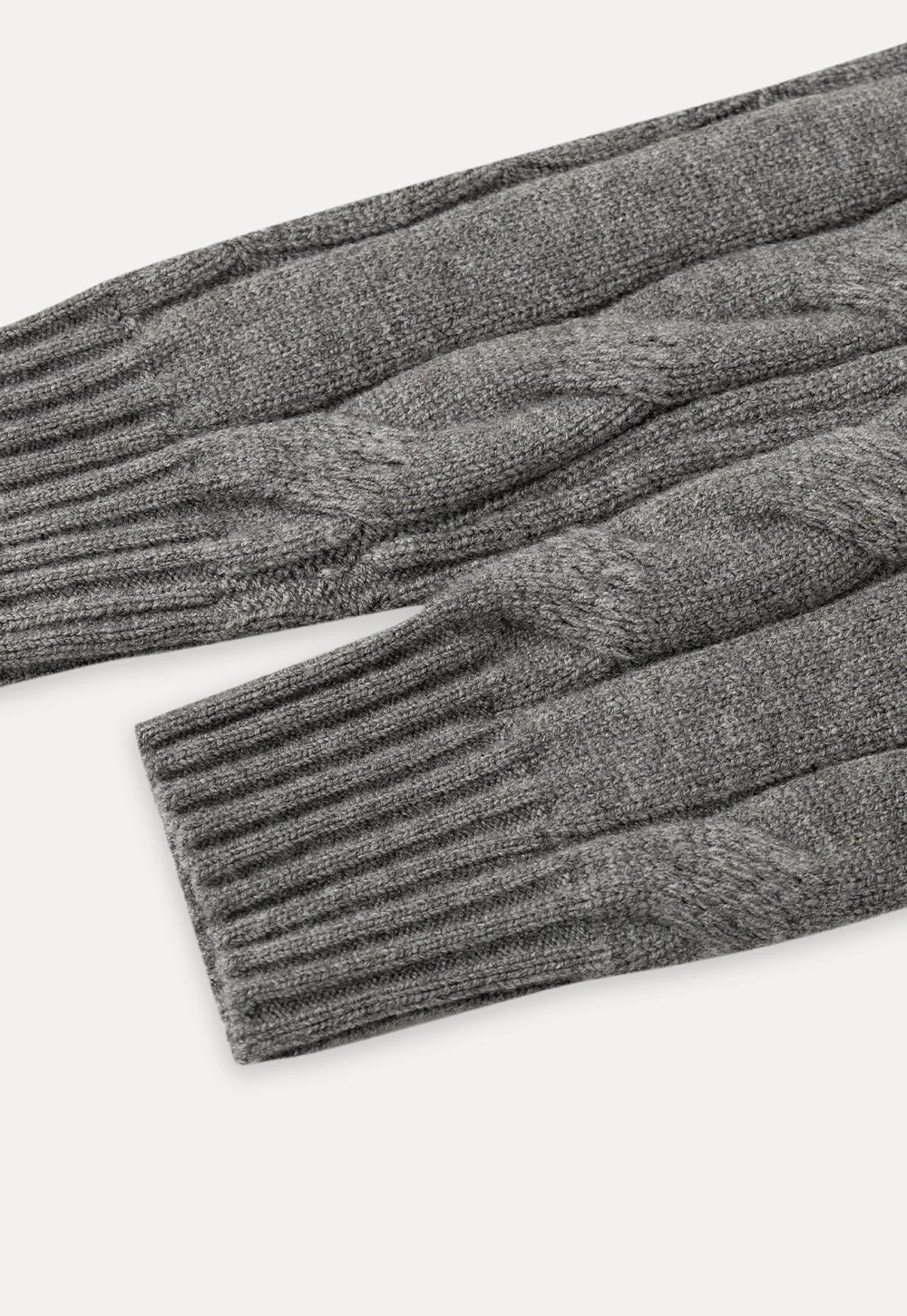 Cable Knit Crop Sweater with Collar