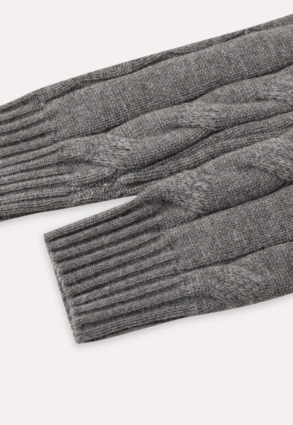 Cable Knit Crop Sweater with Collar