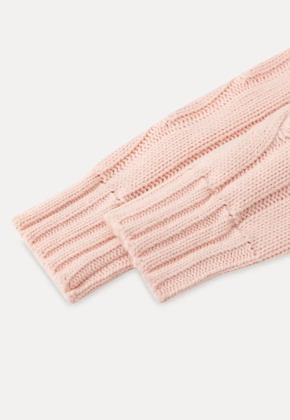 Cable Knit Turtleneck Sweater with Ribbed Sleeves and Hem