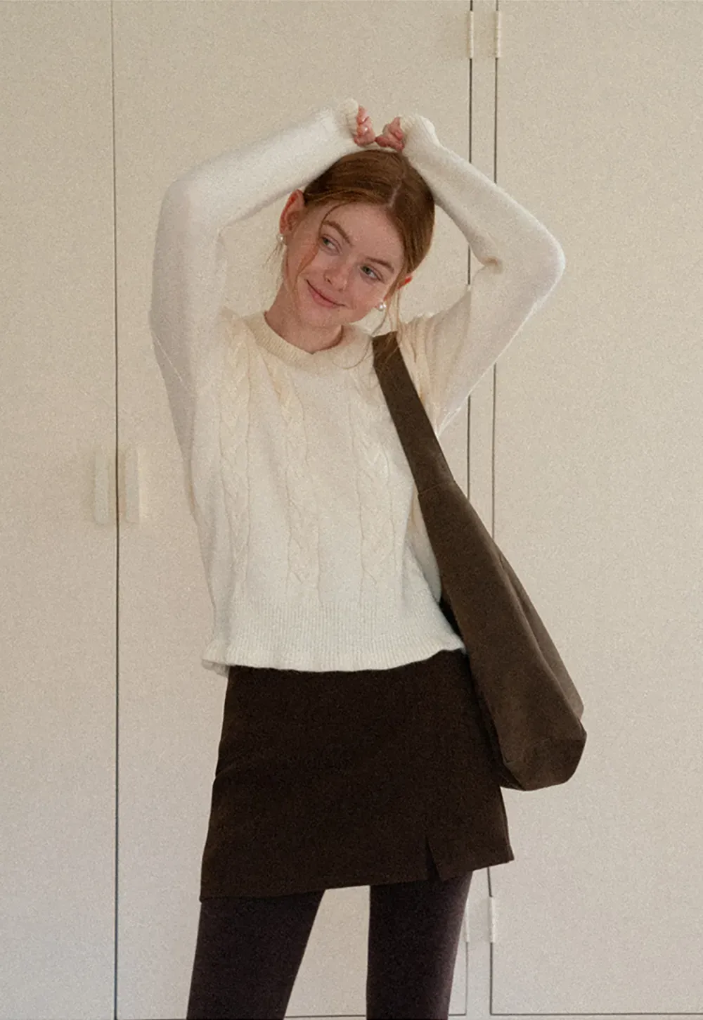 Women's Knit Sweater Round Neck Long Sleeve Casual Wear