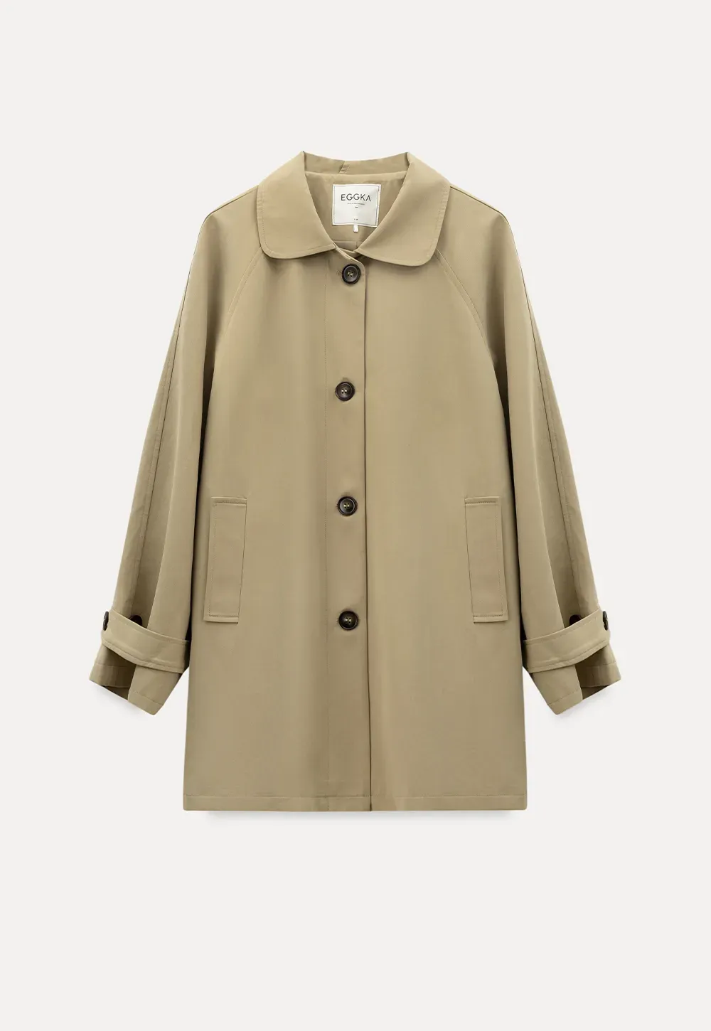 Elegant Trench Coat with Button Detailing and Pockets