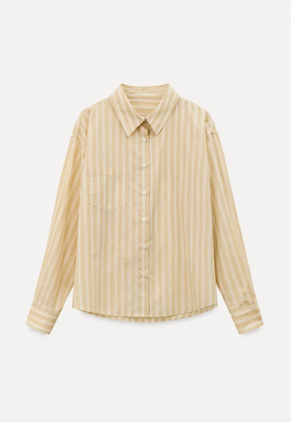Striped Oversized Shirt with Button Detailing