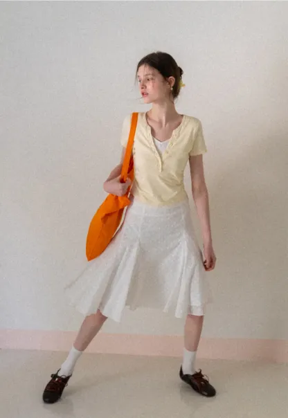 Short Sleeve T Shirt with Round Neck