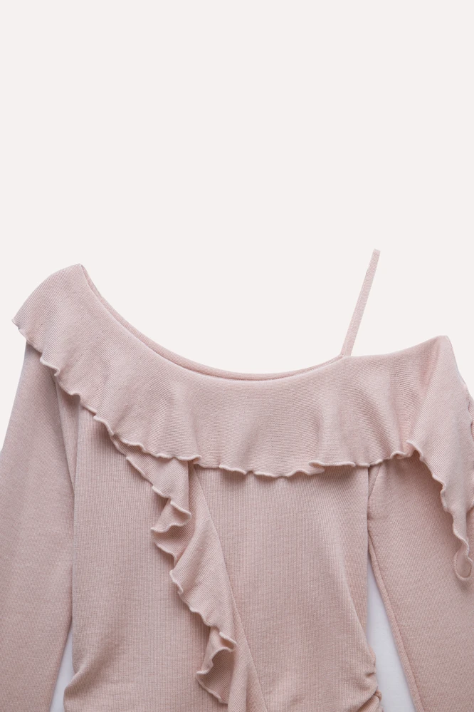 One-Shoulder Ruffle Top