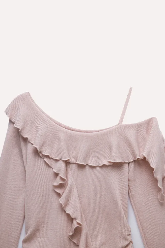 One-Shoulder Ruffle Top