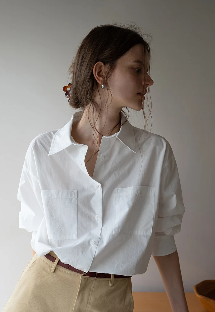 Boxy Two-Pocket Shirt