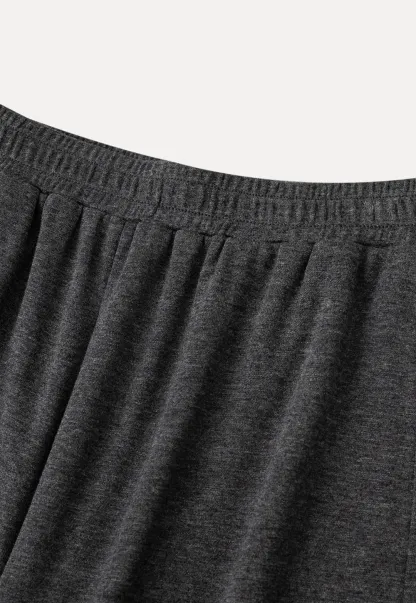 Polo shirt with buttons and wide leg casual pants