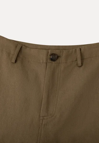 Wide leg casual pants with front pockets and relaxed fit