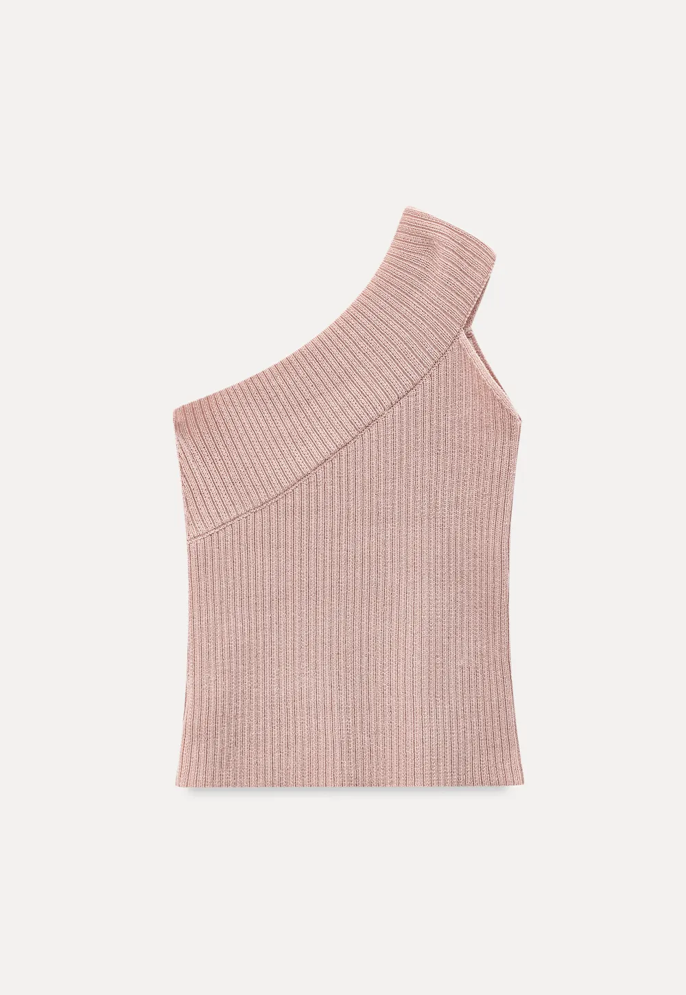 Asymmetrical Ribbed Knit Sleeveless Top