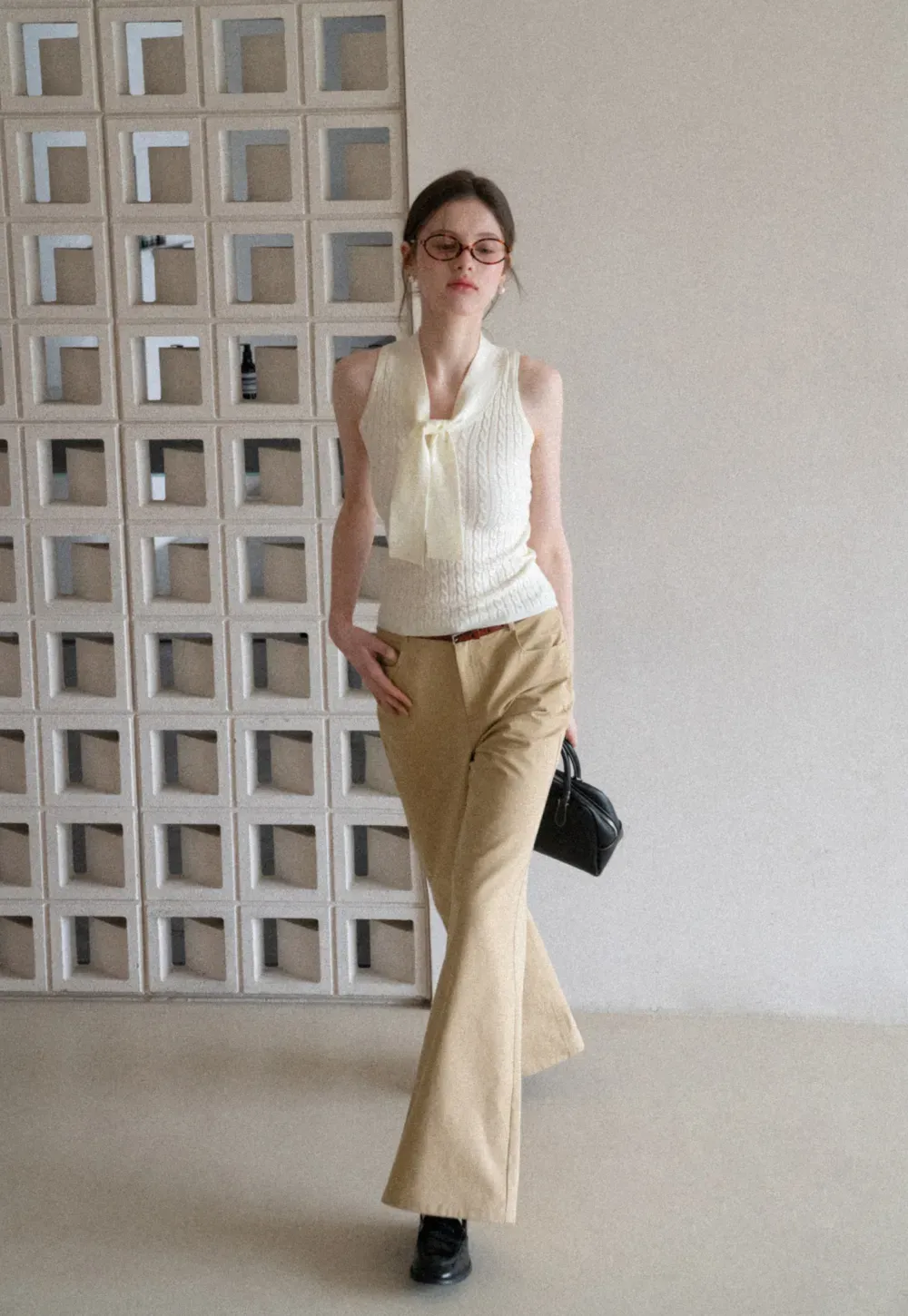 Wide Leg Casual Pants with Back Pockets