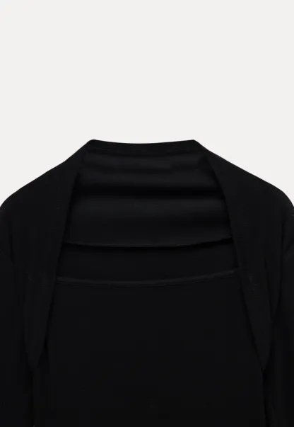 Square Neck Long Sleeve Slim Fit Top