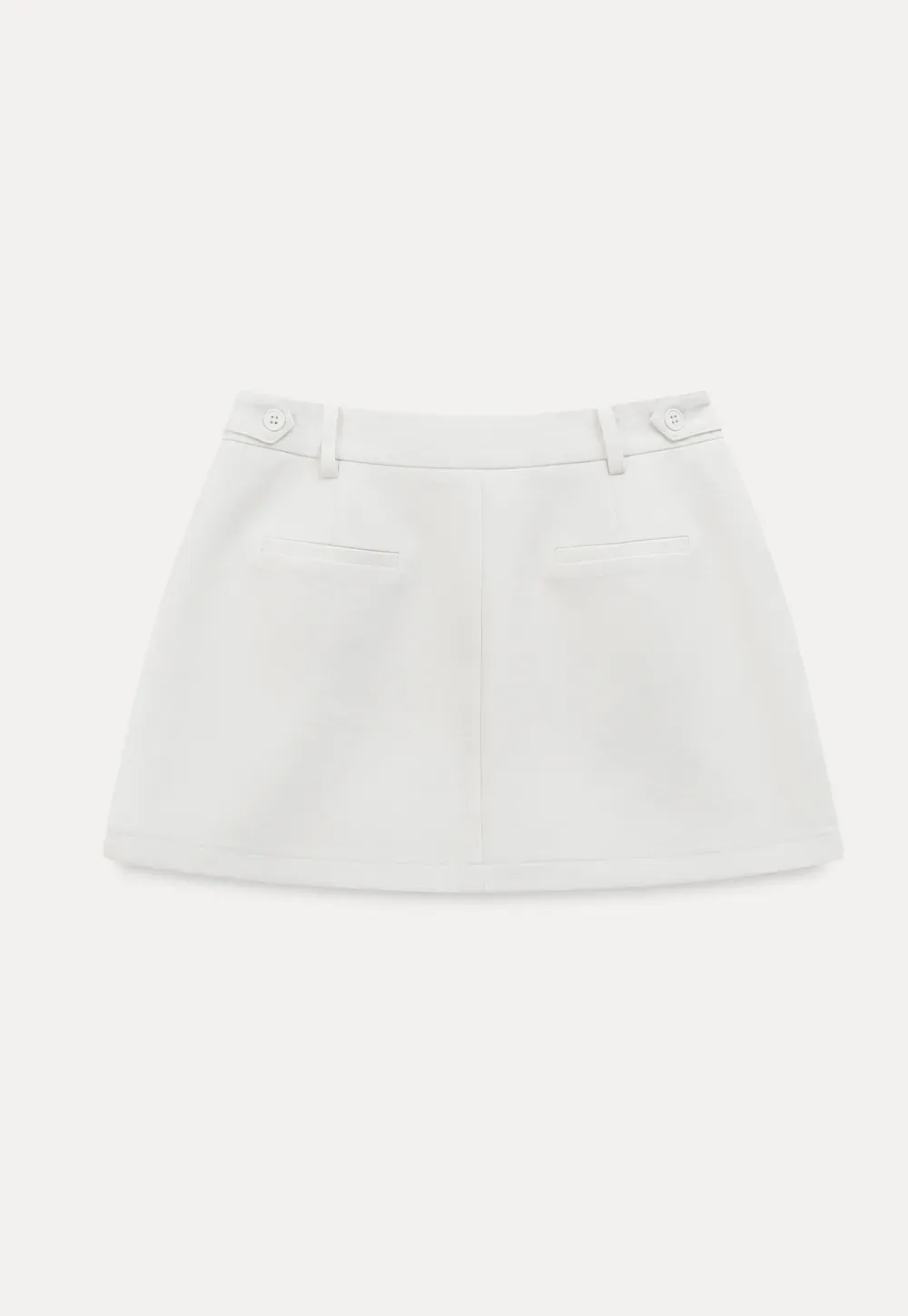 Elegant Pleated Mini Skirt with Asymmetrical Hem