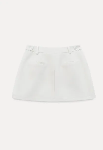 Elegant Pleated Mini Skirt with Asymmetrical Hem