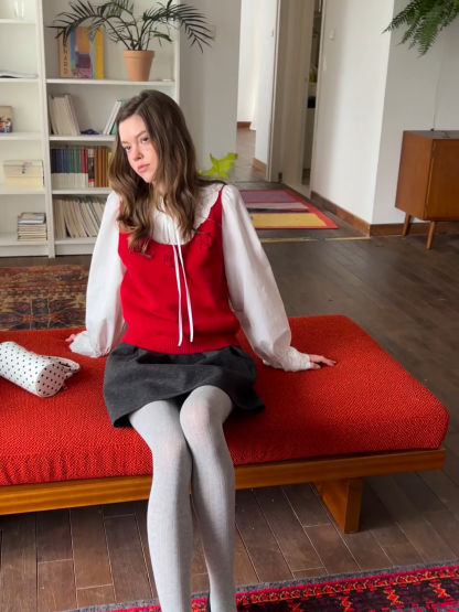 Classic Woolen A-Line Skirt for Women