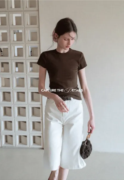 Slim Fit Short Sleeve Crew Neck T Shirt