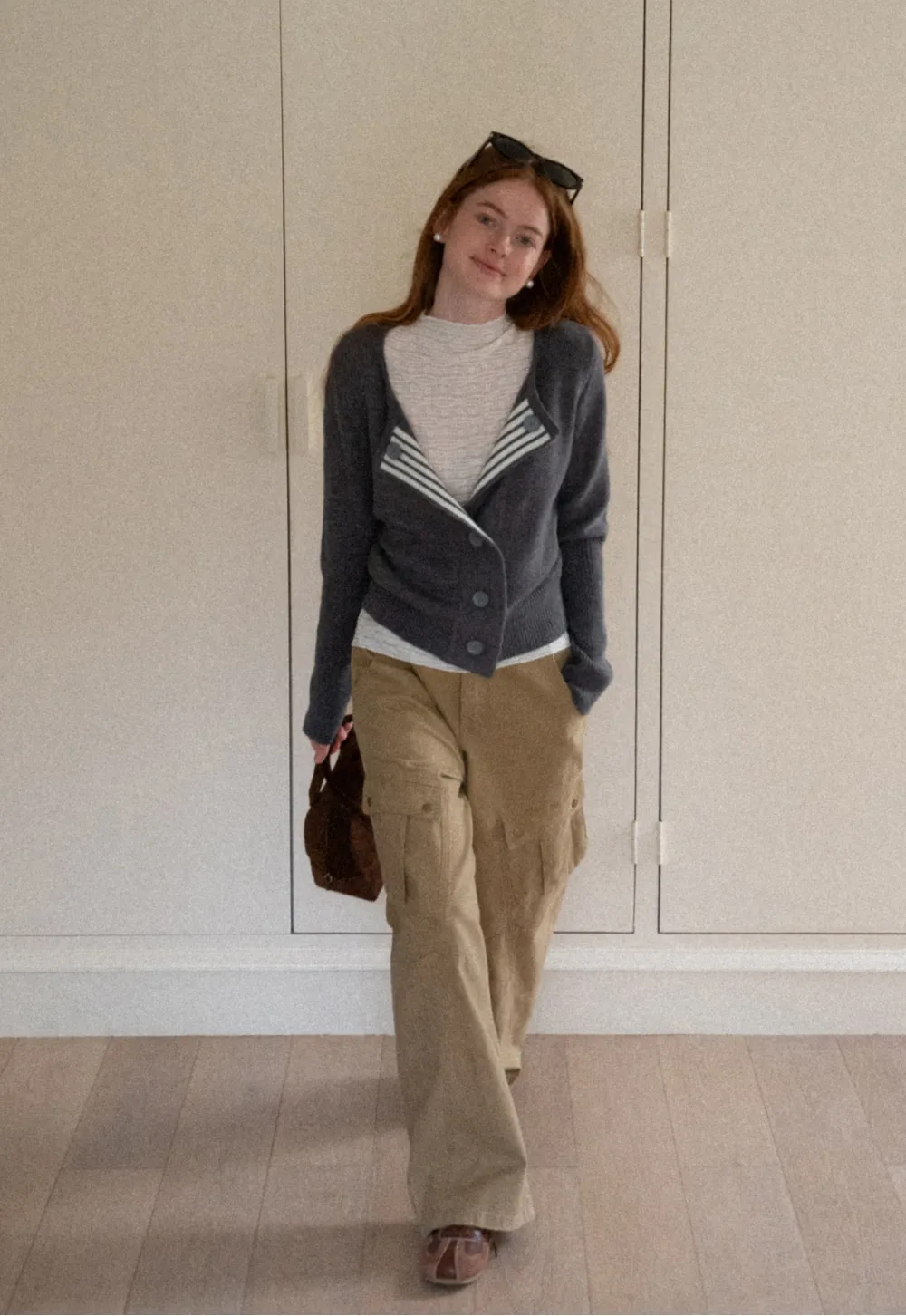 Elegant Basic Knit Sweater with Ribbed Hem and Sleeves