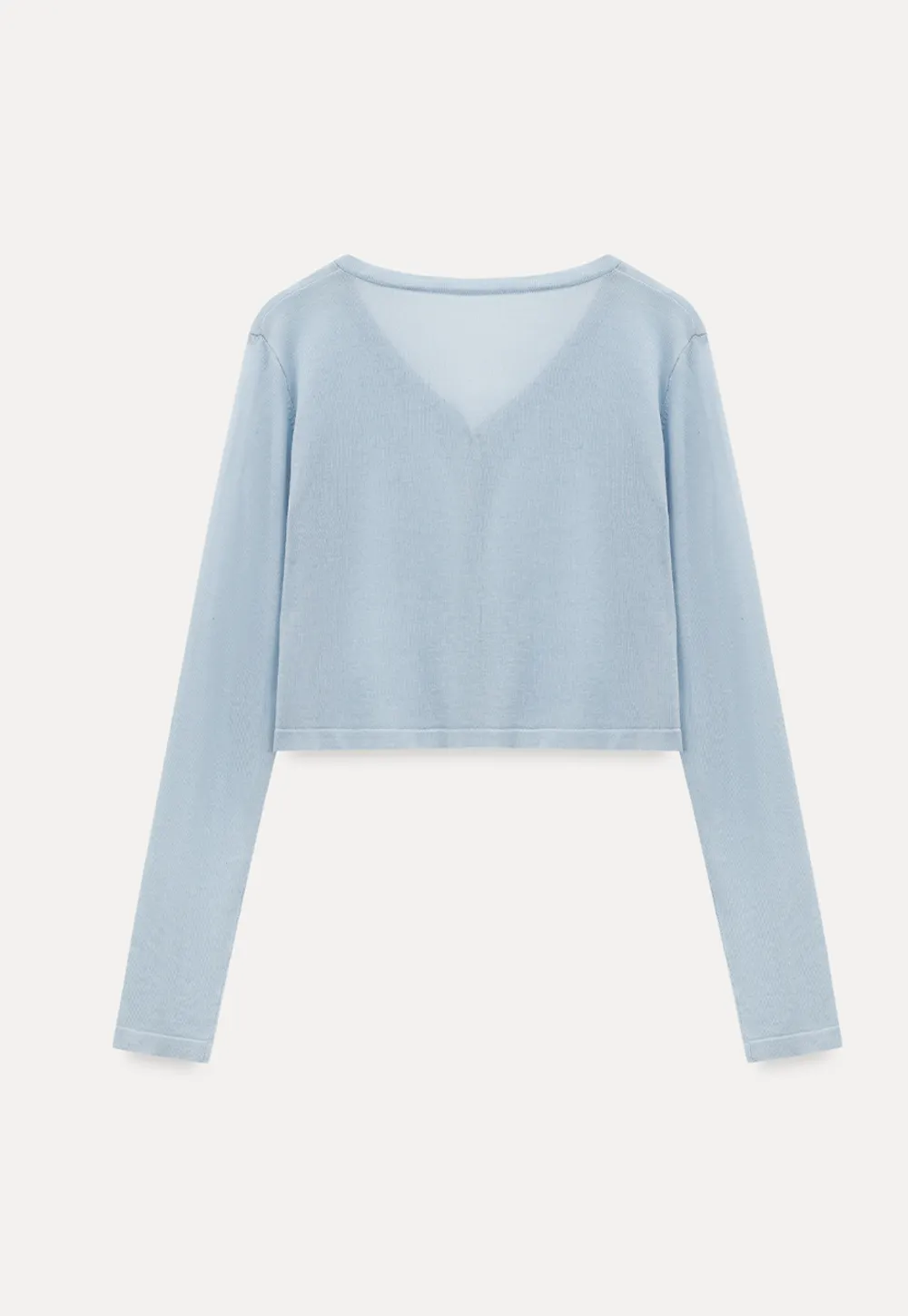 Lightweight Long Sleeve Cropped Knit Top