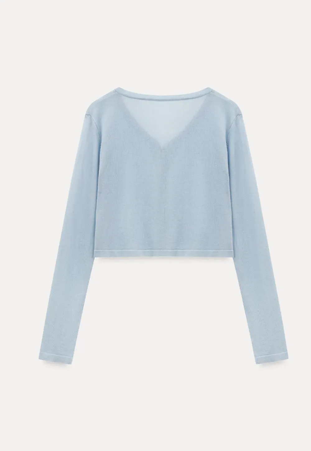 Lightweight Long Sleeve Cropped Knit Top
