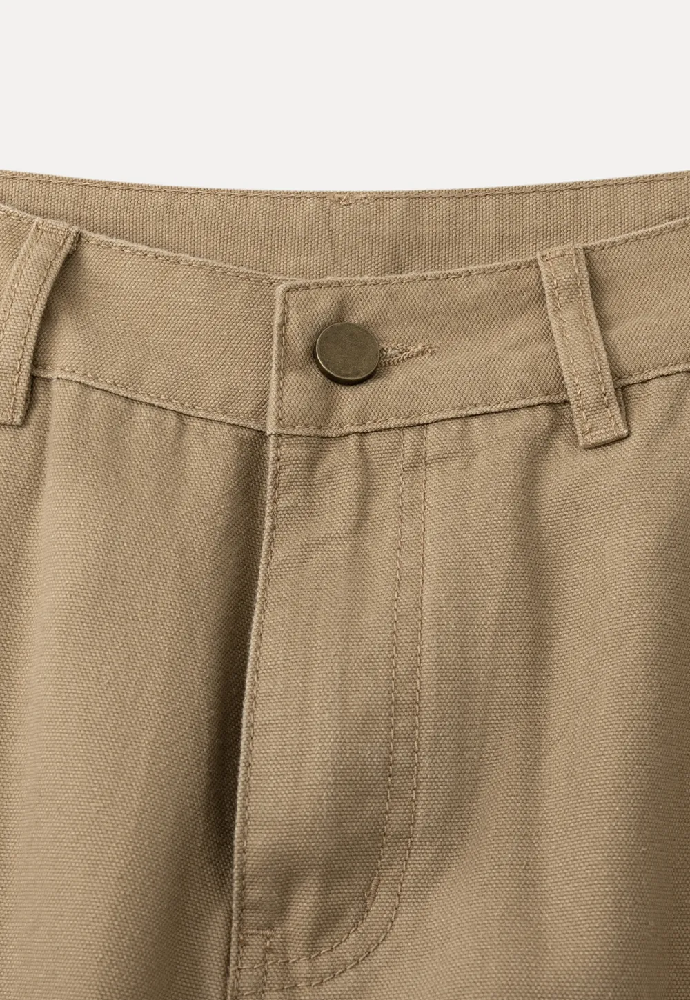 Wide leg utility pants with back pockets and side seams