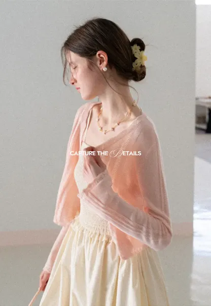 Long Sleeve Knit Sweater with Lace Trim