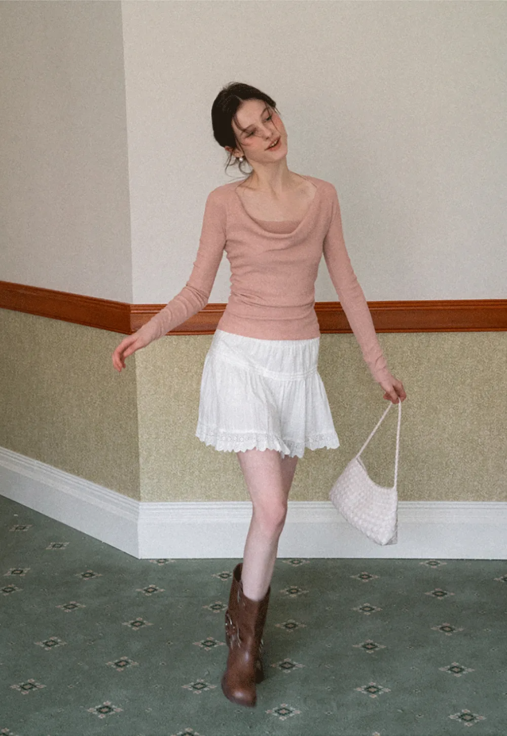 Woolen knit sweater and tank top