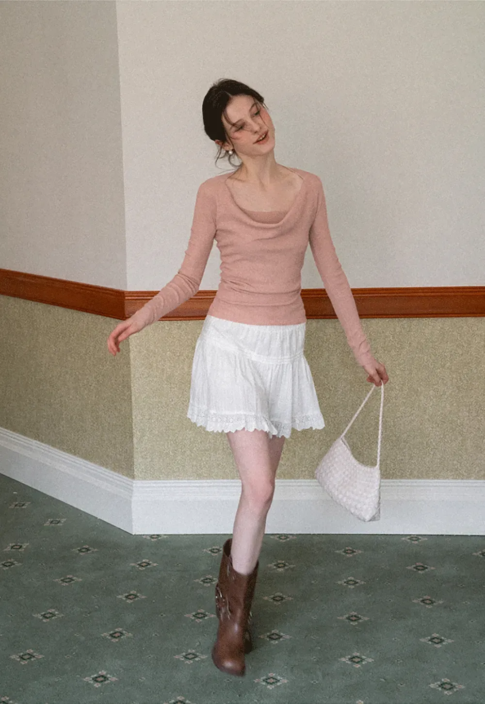 Woolen knit sweater and tank top