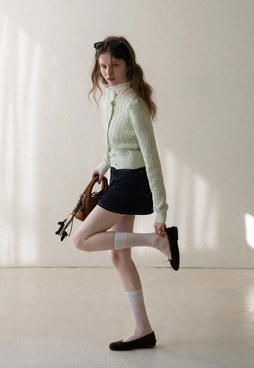 Cable Knit Long Sleeve Sweater Top