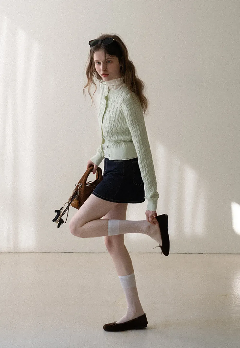 Cable Knit Long Sleeve Sweater Top