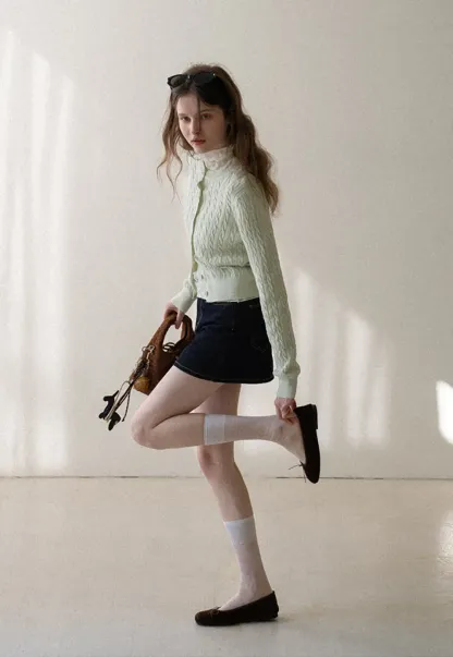 Cable Knit Long Sleeve Sweater Top