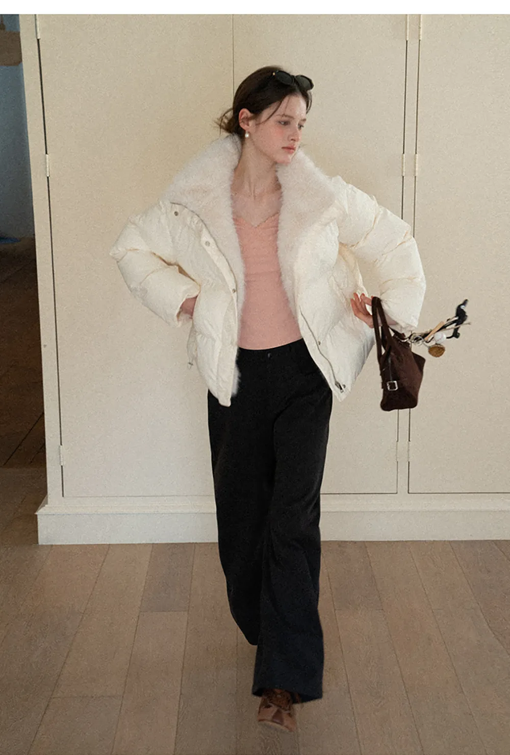 Wide leg high waist casual pants for women